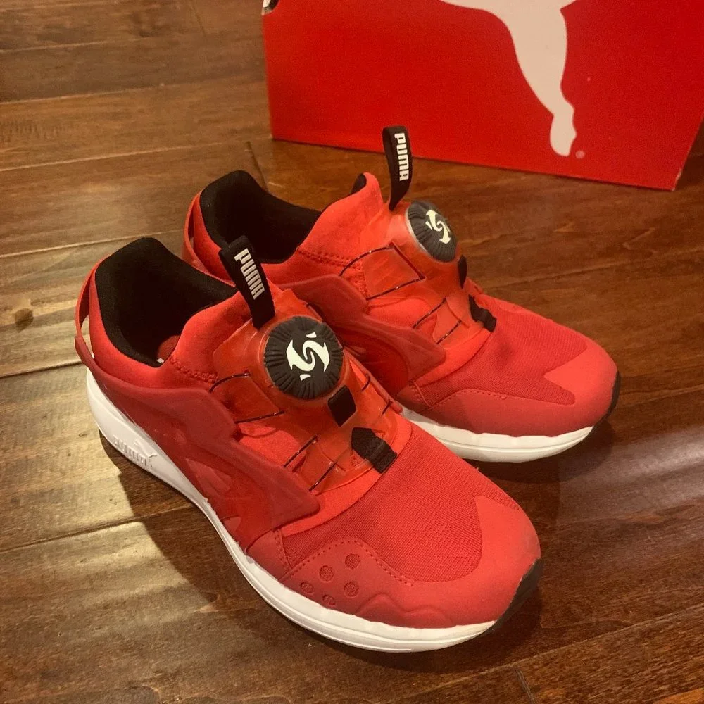 Puma Future Disc Blaze Red Mens Sz 9 Worn 2x - Picture 1 of 5